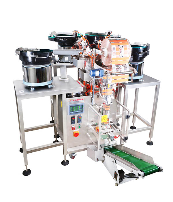 MK-LS4四盤下料五金配件螺絲包裝機